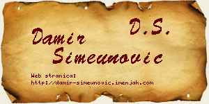 Damir Simeunović vizit kartica